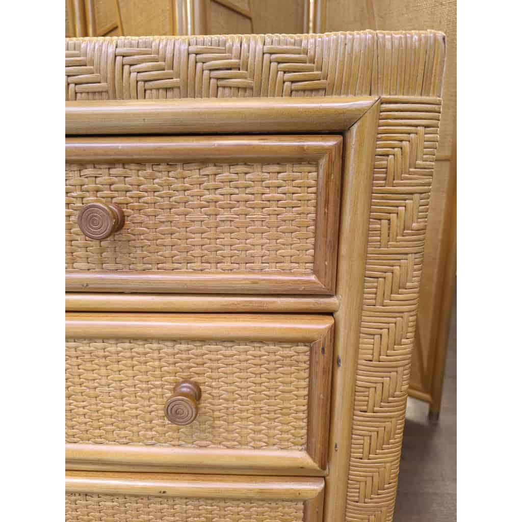 Commode En Bambou Des Années 50 / 60 | Biron Commode En Bambou Des Années 50 / 60