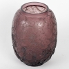 Vase « Monnaie du Pape » verre améthyste patiné gris de René LALIQUE | Biron Vase "Monnaie du Pape" verre améthyste patiné gris de René LALIQUE