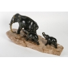 Éléphant en bronze sur marbre, XXème siècle | Biron Éléphant en bronze sur marbre, XXème siècle