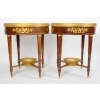 Paire de tables bouillottes de style Louis XVI. | Biron Paire de tables bouillottes de style Louis XVI.