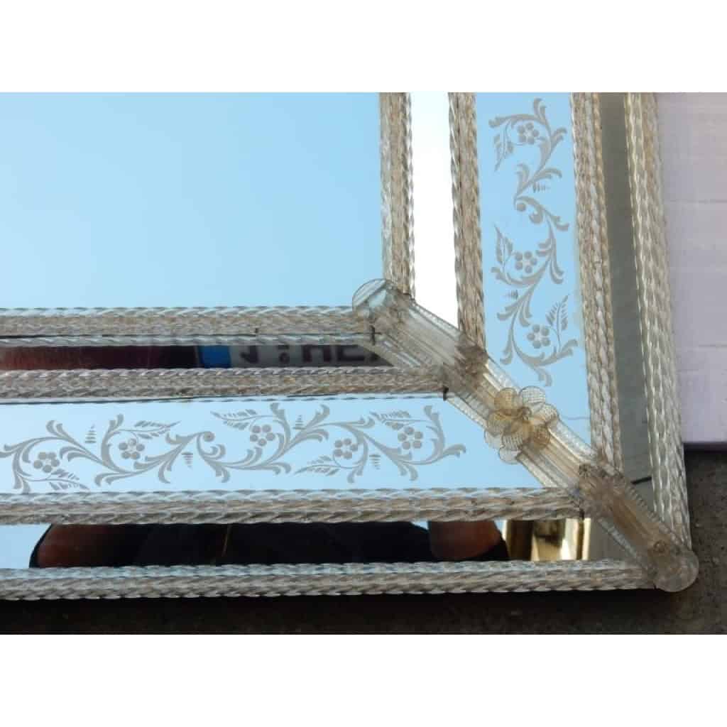 1970′ Miroir Style Véronèse Parecloses et Fleurs Dorées à l’Or | Biron 1970′ Miroir Style Véronèse Parecloses et Fleurs Dorées à l’Or
