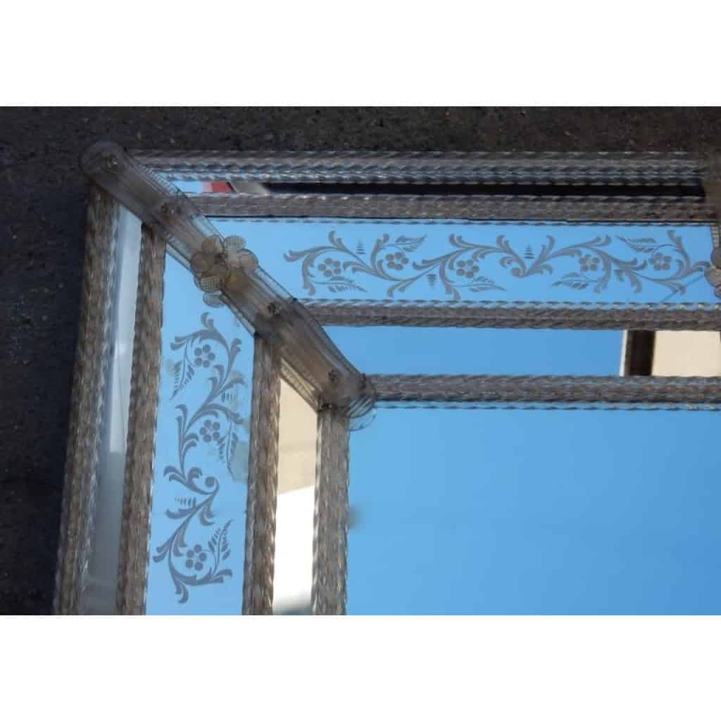 1970′ Miroir Style Véronèse Parecloses et Fleurs Dorées à l’Or | Biron 1970′ Miroir Style Véronèse Parecloses et Fleurs Dorées à l’Or