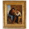 « Deux fumeurs de pipes », tableau XIXème siècle non signé | Biron |||||||