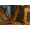 « Deux fumeurs de pipes », tableau XIXème siècle non signé | Biron "Deux fumeurs de pipes", tableau XIXème siècle non signé