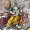 Vitrail rondel en grisaille l’atelier de musique (26 cm de diamètre) | Biron Vitrail rondel en grisaille l’atelier de musique (26 cm de diamètre)