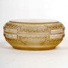 Boîte « Fontenay » verre blanc patiné sépia de René LALIQUE | Biron Boîte "Fontenay" verre blanc patiné sépia de René LALIQUE