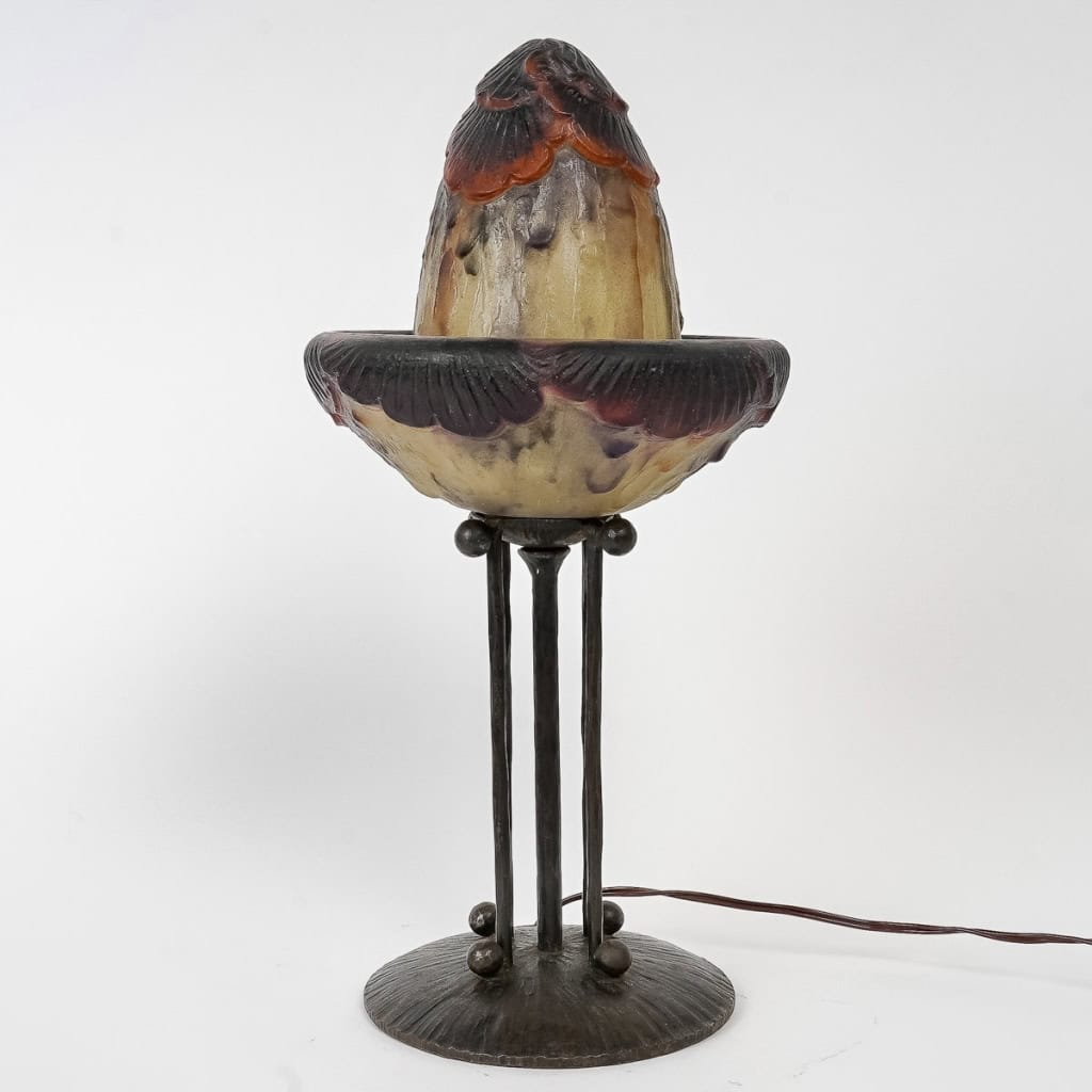 Veilleuse » Feuillage Exotique » pâte de verre de Gabriel ARGY-ROUSSEAU | Biron ||||||||||||||||||