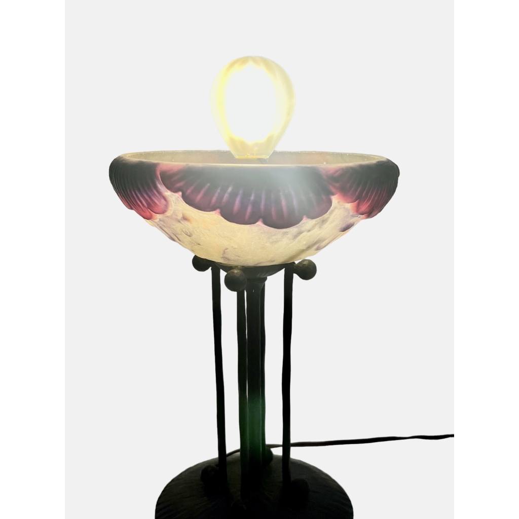 Veilleuse » Feuillage Exotique » pâte de verre de Gabriel ARGY-ROUSSEAU | Biron Veilleuse " Feuillage Exotique" pâte de verre de Gabriel ARGY-ROUSSEAU