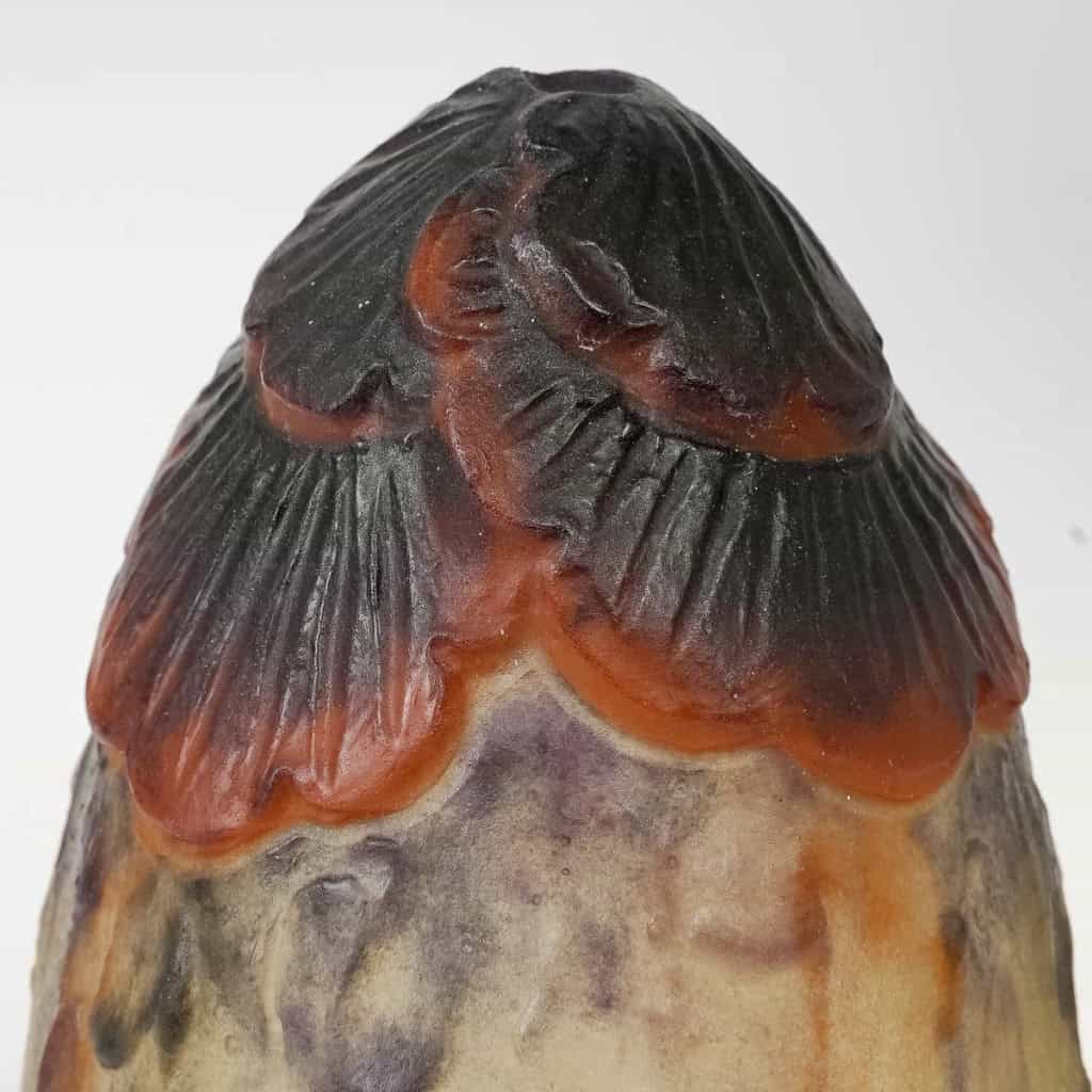 Veilleuse » Feuillage Exotique » pâte de verre de Gabriel ARGY-ROUSSEAU | Biron Veilleuse " Feuillage Exotique" pâte de verre de Gabriel ARGY-ROUSSEAU