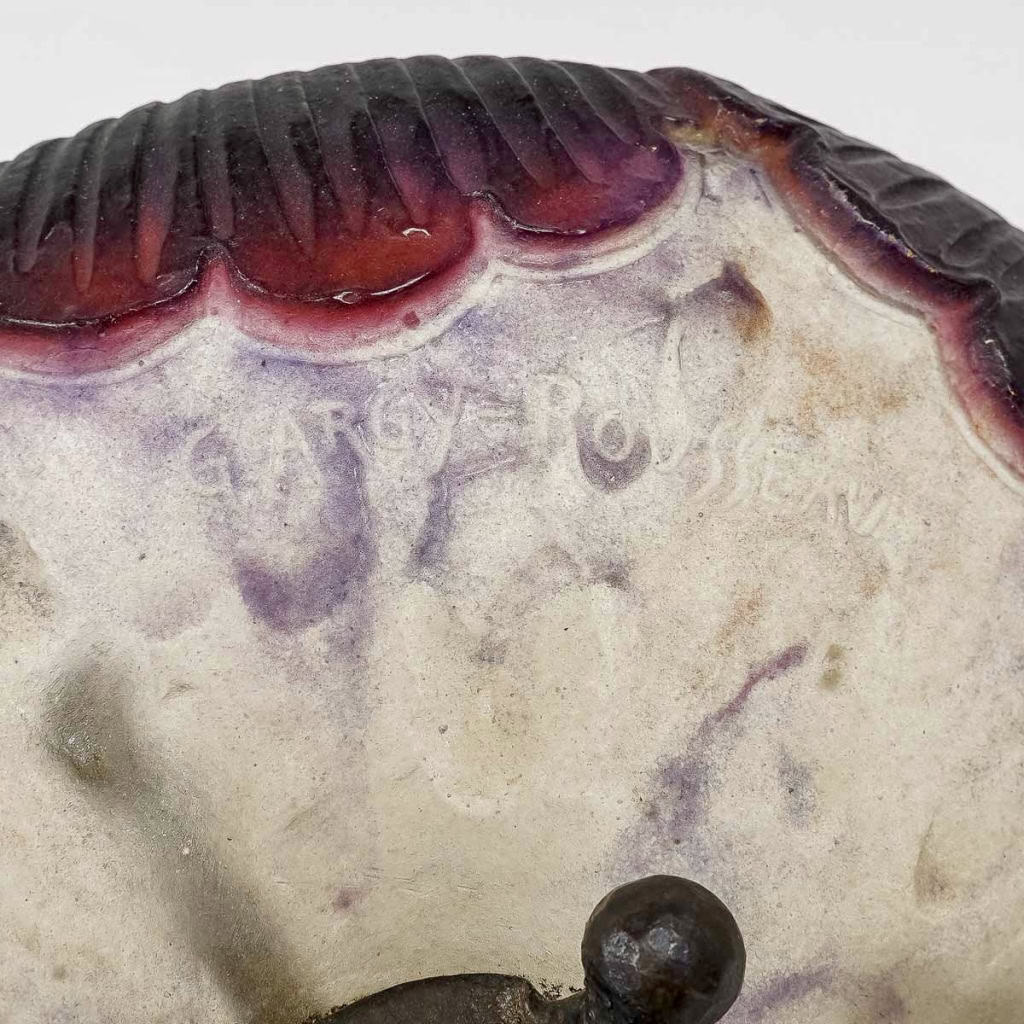 Veilleuse » Feuillage Exotique » pâte de verre de Gabriel ARGY-ROUSSEAU | Biron Veilleuse " Feuillage Exotique" pâte de verre de Gabriel ARGY-ROUSSEAU