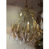 1900/1920′ Lustre Cage en Bronze Doré 4 Bras 16 Lumières | Biron 1900/1920′ Lustre Cage en Bronze Doré 4 Bras 16 Lumières