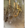 1900/1920′ Lustre Cage en Bronze Doré 4 Bras 16 Lumières | Biron 1900/1920′ Lustre Cage en Bronze Doré 4 Bras 16 Lumières