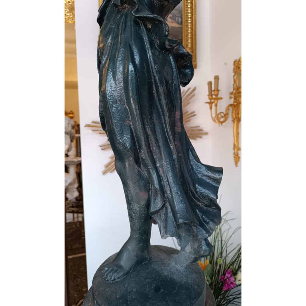 Fontaine Fonte De Fer Léda & Le Cygne époque 19eme | Biron Fontaine Fonte De Fer Léda & Le Cygne époque 19eme
