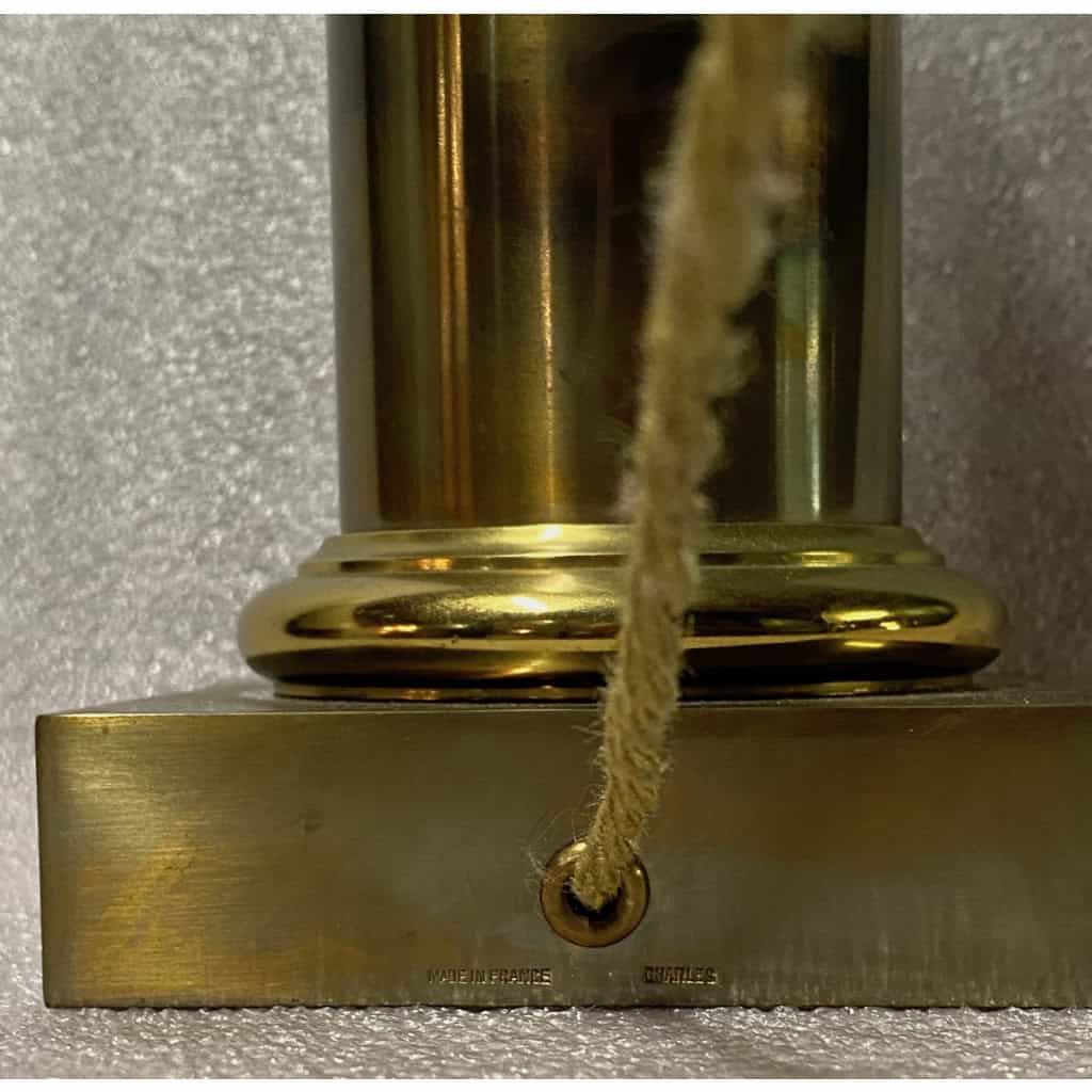 1970′ Lampe En Bronze Signée Charles Modéle Fleur De Lotus | Biron 1970′ Lampe En Bronze Signée Charles Modéle Fleur De Lotus