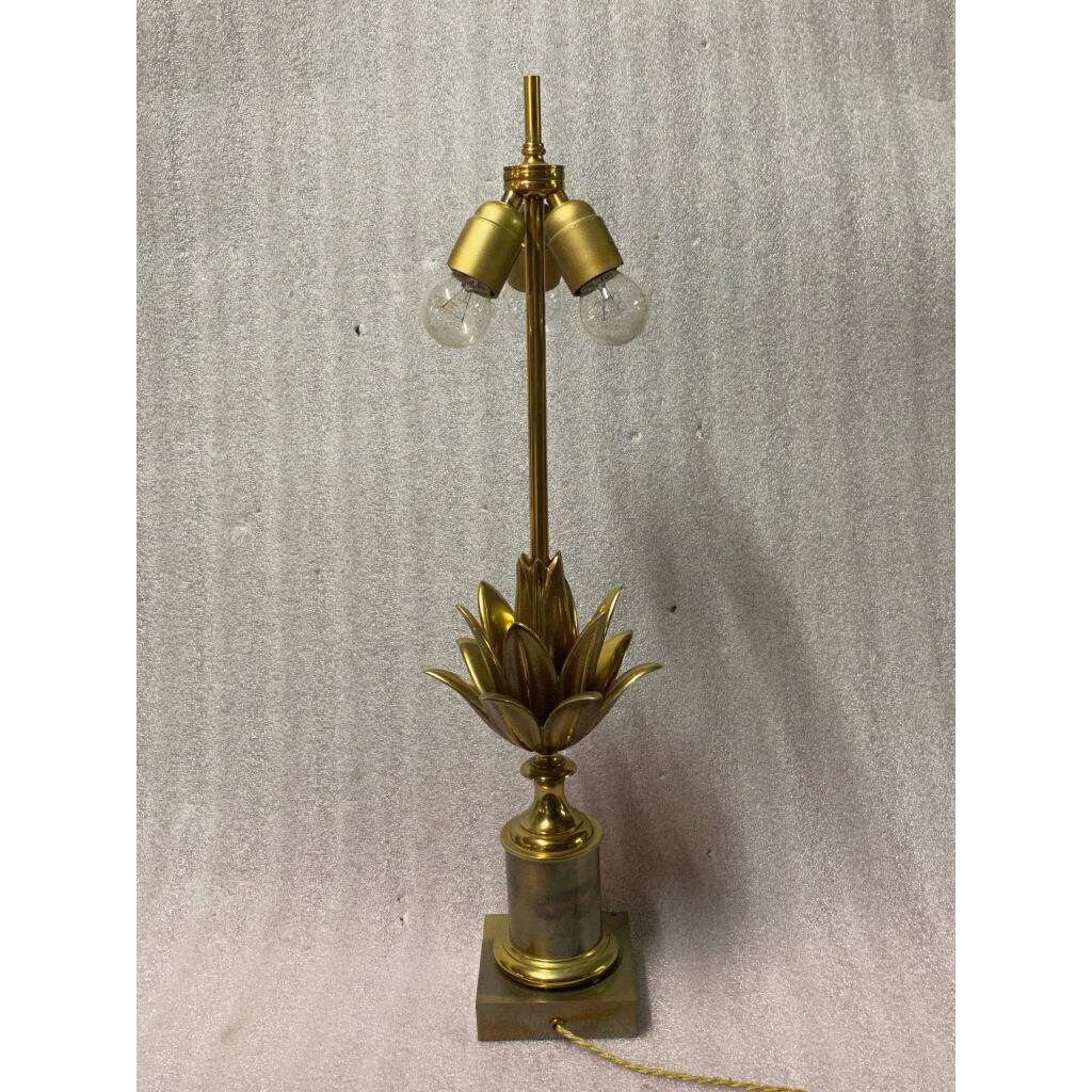 1970′ Lampe En Bronze Signée Charles Modéle Fleur De Lotus | Biron 1970′ Lampe En Bronze Signée Charles Modéle Fleur De Lotus