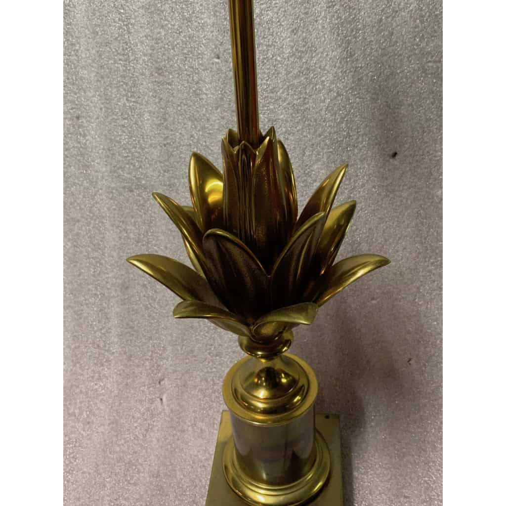 1970′ Lampe En Bronze Signée Charles Modéle Fleur De Lotus | Biron 1970′ Lampe En Bronze Signée Charles Modéle Fleur De Lotus