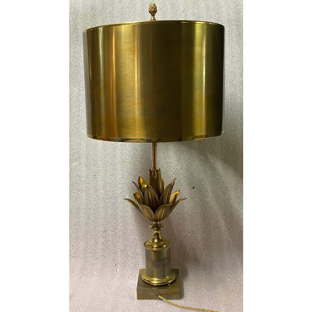 1970′ Lampe En Bronze Signée Charles Modéle Fleur De Lotus | Biron 1970′ Lampe En Bronze Signée Charles Modéle Fleur De Lotus