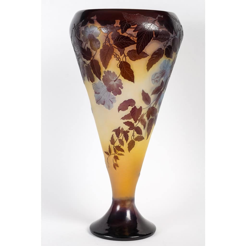 Émile Gallé (1846-1904) Important Vase « Bignones » circa 1900 | Biron |||||||