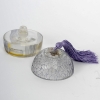 Flacon « Premier Désir » verre blanc patiné bleu de René LALIQUE pour Jean de Parys | Biron Flacon "Premier Désir" verre blanc patiné bleu de René LALIQUE pour Jean de Parys