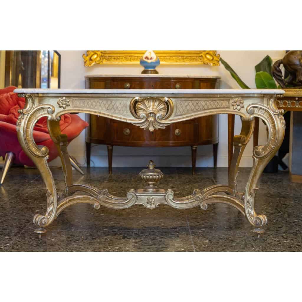 Table de milieu en bois doré d’ époque NIII. | Biron Table de milieu en bois doré d’ époque NIII.