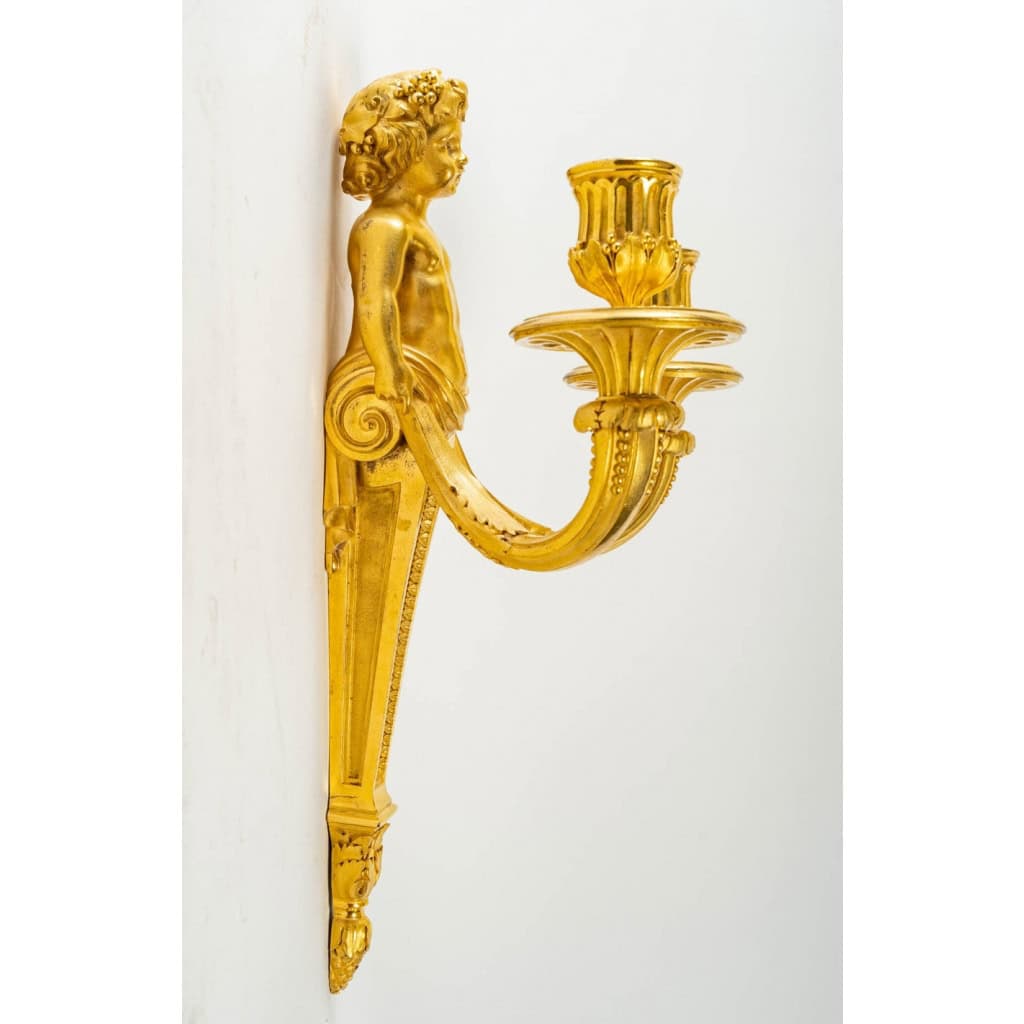 Paire d’appliques d’époque Louis XVI (1774 – 1793). | Biron Paire d'appliques d'époque Louis XVI (1774 - 1793).
