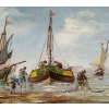 Pierre Julien Gilbert (1783-1860) Pêcheurs Bretons huile sur bois vers 1820-1850 | Biron Pierre Julien Gilbert (1783-1860) Retour des Pêcheurs Bretons huile sur bois vers 1820-1850