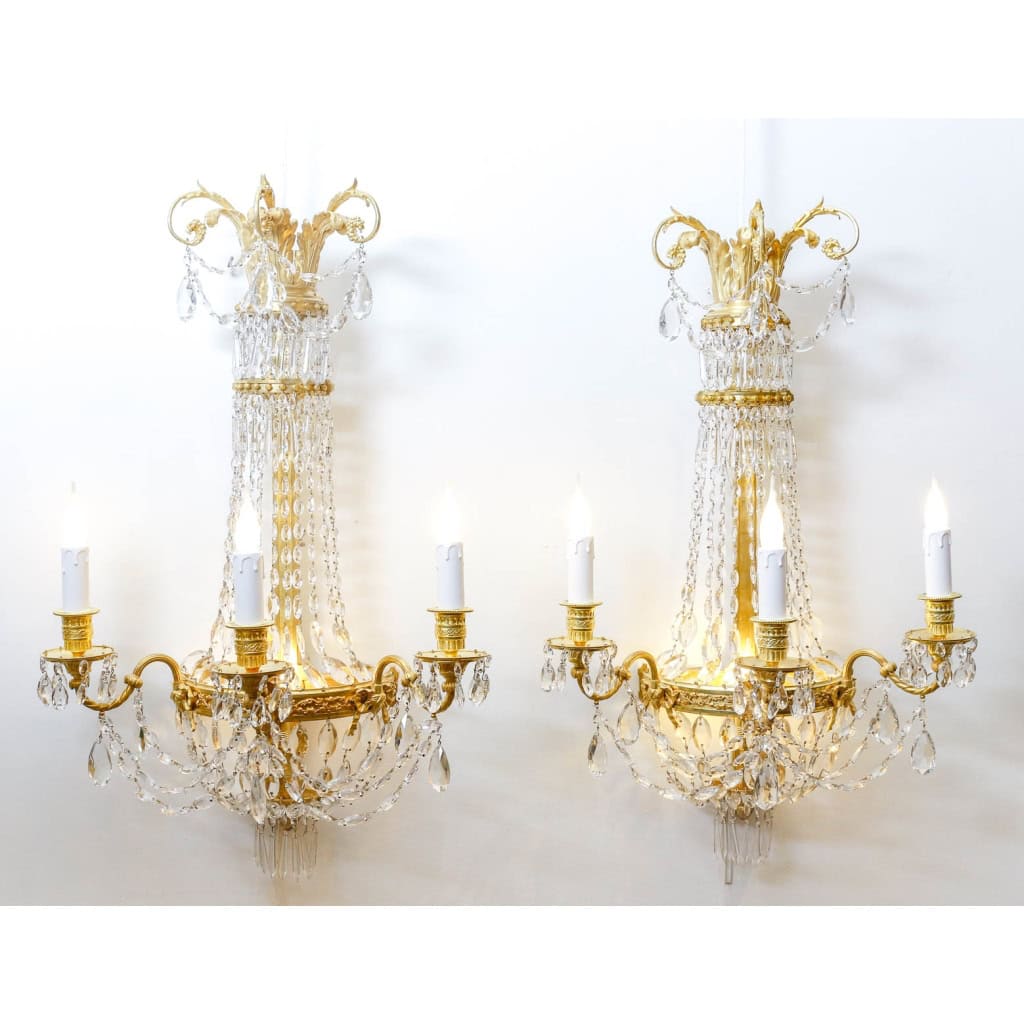 Paire d’Appliques Style L XVI époque NIII | Biron |||||||||||