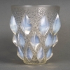 Vase « Rampillon » verre opalescent patiné gris de René LALIQUE | Biron ||||||