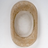 Cendrier « Médicis » verre blanc patiné sépia de René LALIQUE | Biron Cendrier "Médicis" verre blanc patiné sépia de René LALIQUE