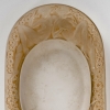 Cendrier « Médicis » verre blanc patiné sépia de René LALIQUE | Biron Cendrier "Médicis" verre blanc patiné sépia de René LALIQUE