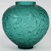 Vase « Gui » verre vert canard de René LALIQUE | Biron ||||||