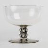 Coupe « Saint Denis » verre blanc émaillé noir de René LALIQUE | Biron ||||||