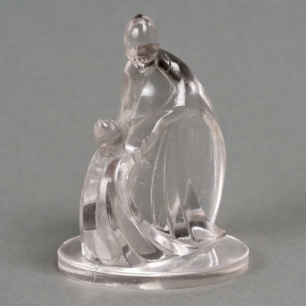 Presse-Papiers « Jeanne Lanvin » verre blanc de René LALIQUE | Biron Presse-Papiers "Jeanne Lanvin" verre blanc de René LALIQUE