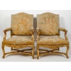 Une paire de fauteuils de style régence en bois doré fin XIXème siècle | Biron |||||||||||