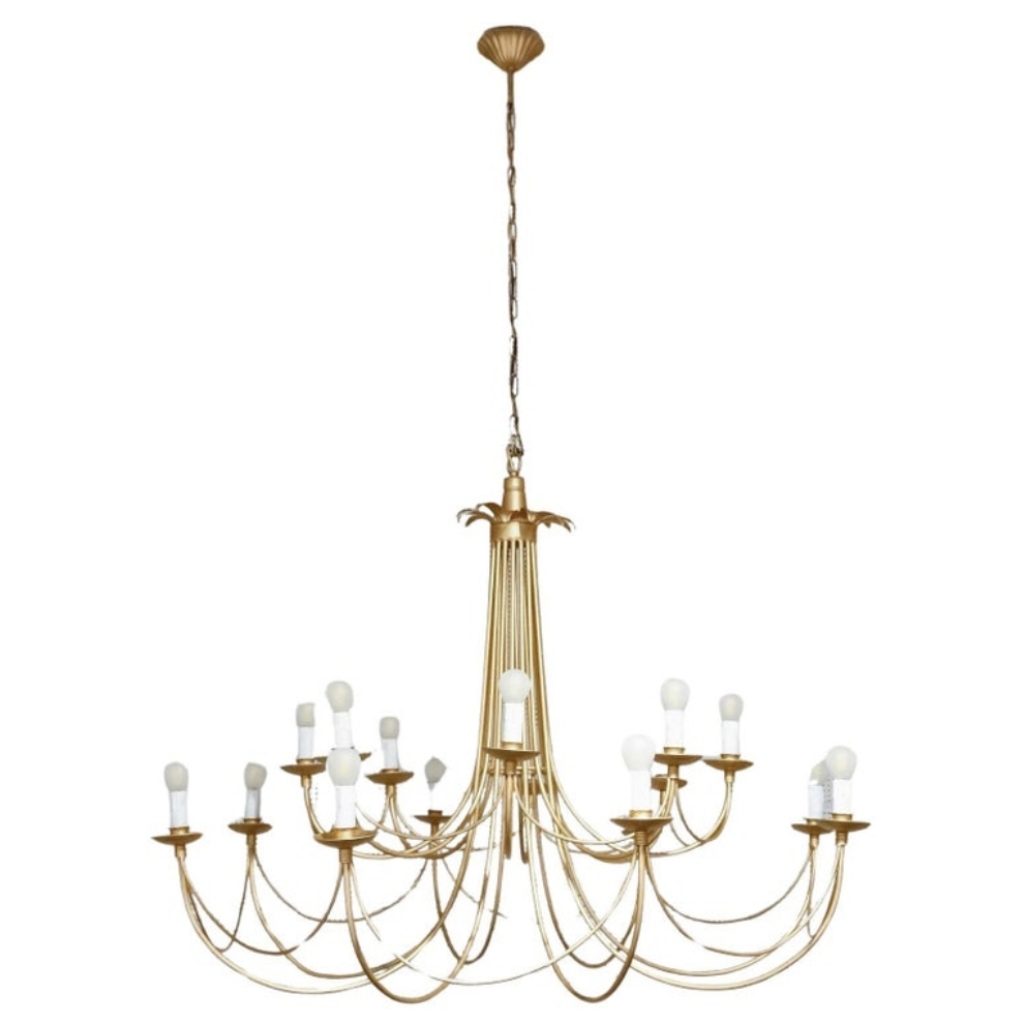 1960 Grand lustre 16 lumières par Maison Roche | Biron |||||||