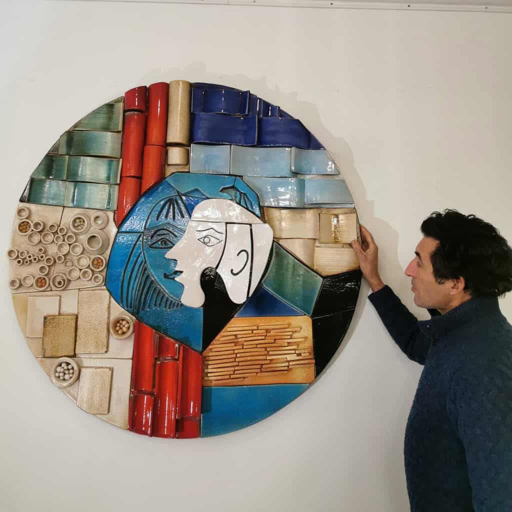 Grand Panneau Circulaire En Céramique – pièce unique | Biron ||||||||