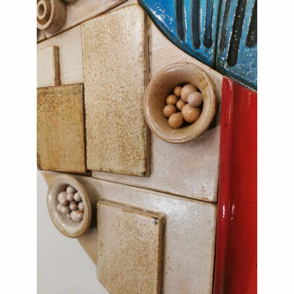 Grand Panneau Circulaire En Céramique – pièce unique | Biron Grand Panneau Circulaire En Céramique - pièce unique