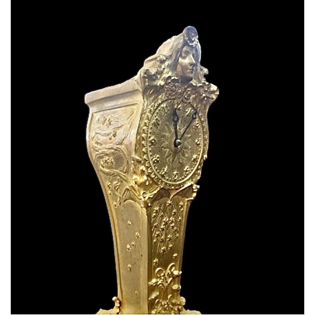 PETITE PENDULE SYMBOLISTE DE LA FONDERIE LOUCHET | Biron PETITE PENDULE SYMBOLISTE DE LA FONDERIE LOUCHET