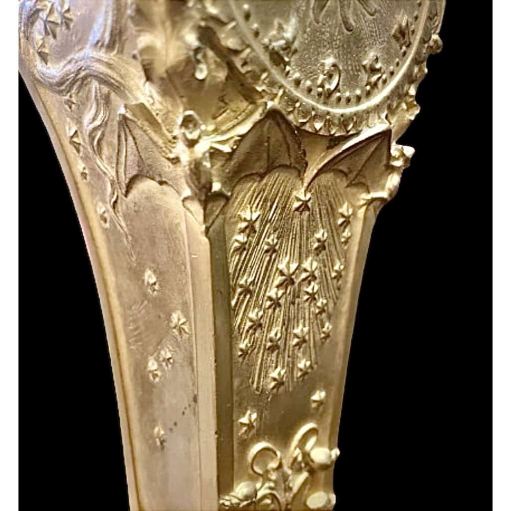 PETITE PENDULE SYMBOLISTE DE LA FONDERIE LOUCHET | Biron PETITE PENDULE SYMBOLISTE DE LA FONDERIE LOUCHET
