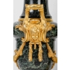 Paire de cassolettes en marbre vert de mer et bronze doré | Biron Paire de cassolettes en marbre vert de mer et bronze doré