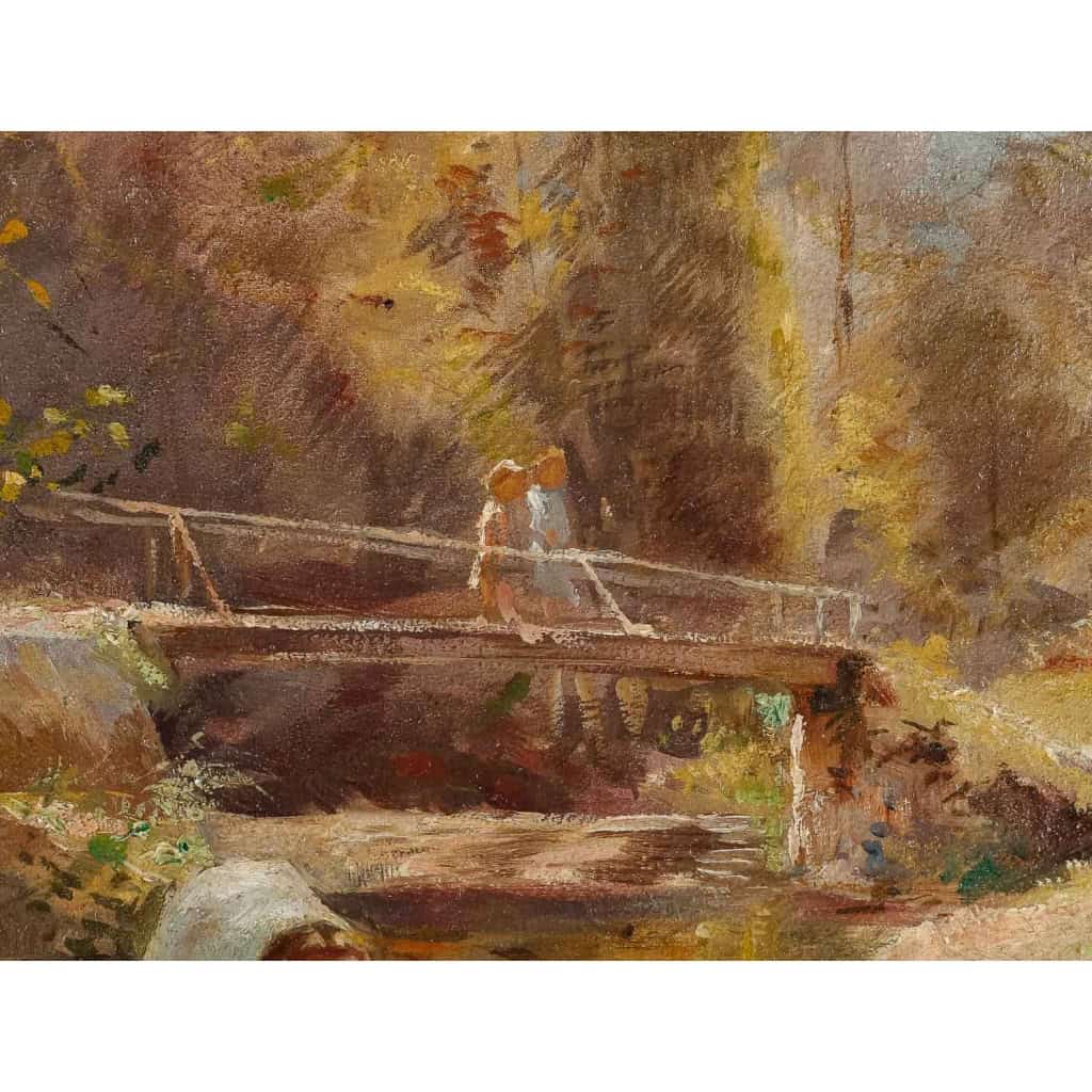 Tableau « Canards près d’une lavandière » d’Antoine Vollon | Biron Tableau "Canards près d'une lavandière" d'Antoine Vollon