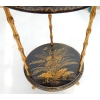 1970′ Guéridon Style Maison Baguès Décor Bambou en Bronze Doré Avec Plateaux Laque de Chine | Biron 1970′ Guéridon Style Maison Baguès Décor Bambou en Bronze Doré Avec Plateaux Laque de Chine