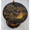 1970′ Guéridon Style Maison Baguès Décor Bambou en Bronze Doré Avec Plateaux Laque de Chine | Biron 1970′ Guéridon Style Maison Baguès Décor Bambou en Bronze Doré Avec Plateaux Laque de Chine