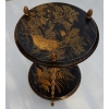 1970′ Guéridon Style Maison Baguès Décor Bambou en Bronze Doré Avec Plateaux Laque de Chine | Biron 1970′ Guéridon Style Maison Baguès Décor Bambou en Bronze Doré Avec Plateaux Laque de Chine