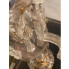 1950′ Paire de Chandeliers Cristal De Bohéme 2 Branches Socles Perlés Et Signés | Biron 1950′ Paire de Chandeliers Cristal De Bohéme 2 Branches Socles Perlés Et Signés
