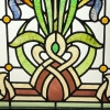 Paire de vitraux Art Nouveau aux iris (148 x 100 cm) | Biron Paire de vitraux Art Nouveau aux iris (148 x 100 cm)
