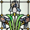 Paire de vitraux Art Nouveau aux iris (148 x 100 cm) | Biron Paire de vitraux Art Nouveau aux iris (148 x 100 cm)