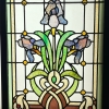 Paire de vitraux Art Nouveau aux iris (148 x 100 cm) | Biron Paire de vitraux Art Nouveau aux iris (148 x 100 cm)