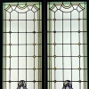 Paire de vitraux Art Nouveau aux iris (148 x 100 cm) | Biron Paire de vitraux Art Nouveau aux iris (148 x 100 cm)