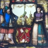 Vitrail Renaissance aux clés (23 x 30,5 cm) | Biron ||||